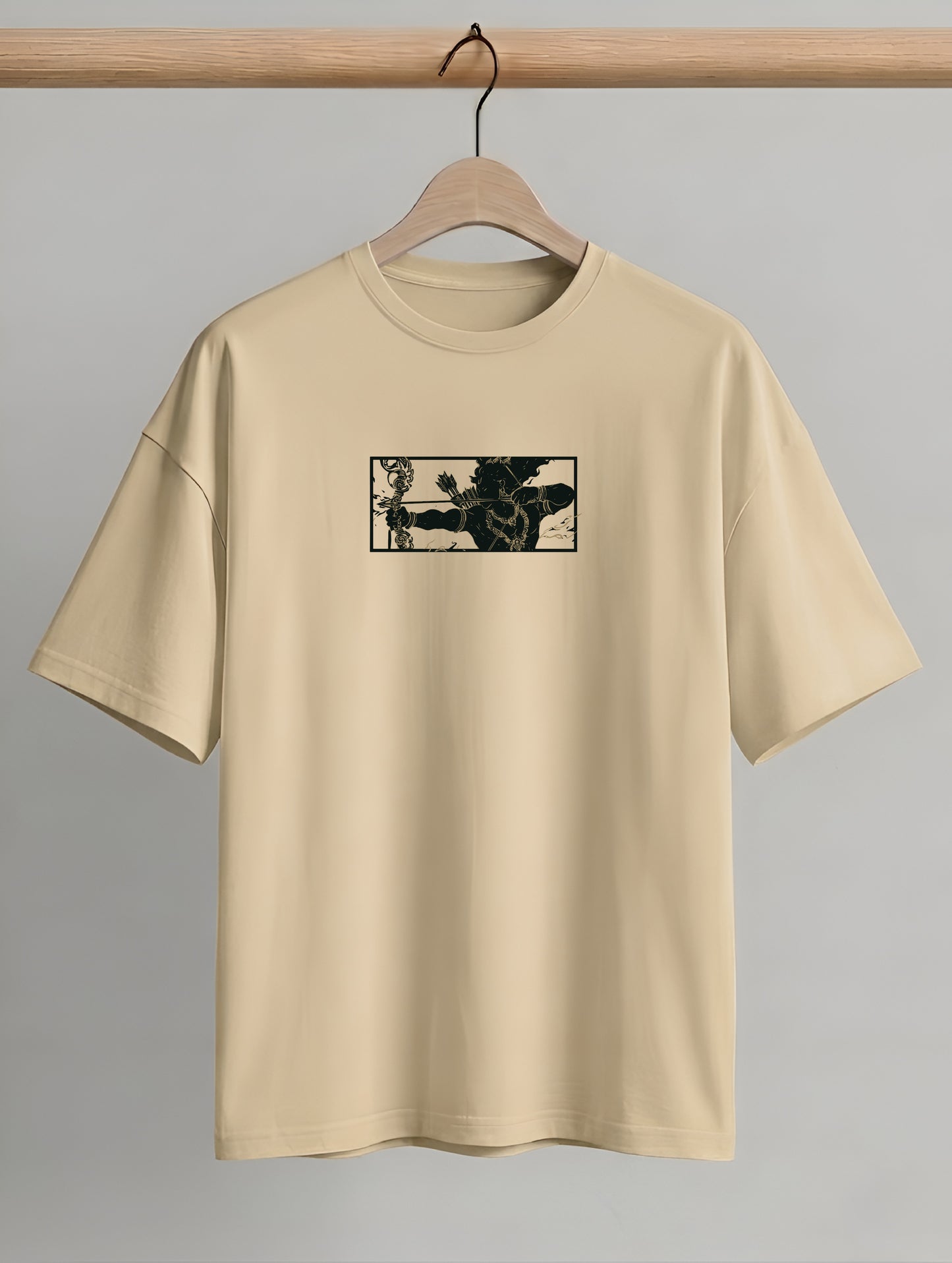 Evenway Lord Rama Archer Graphic Premium Cotton Oversized Shirt