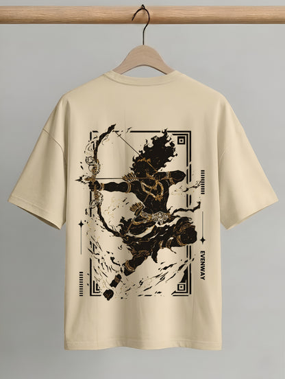 Evenway Lord Rama Archer Graphic Premium Cotton Oversized Shirt