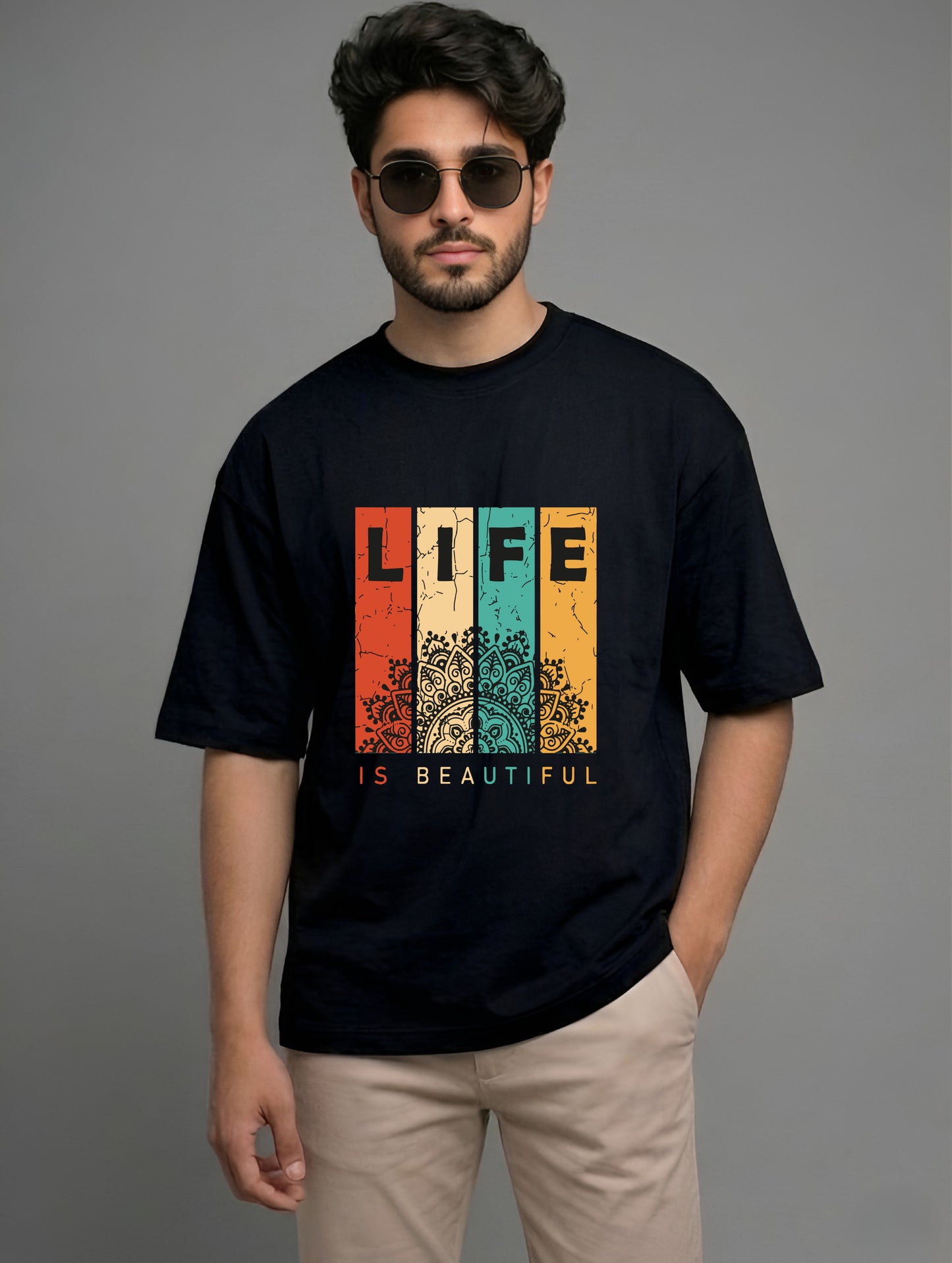 Evenway Legendary Samurai Graphic Oversized Streetwear Black Tee