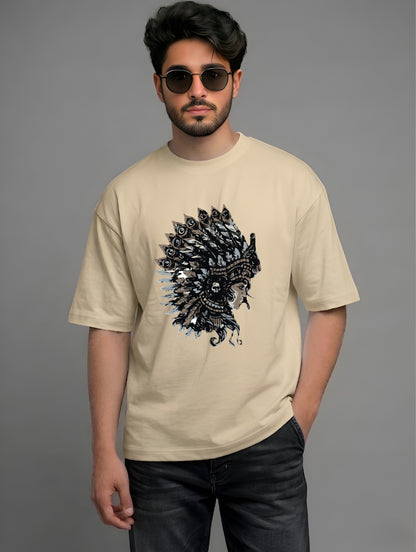 Evenway Tribal Feather Headdress Graphic Native Inspired Tee