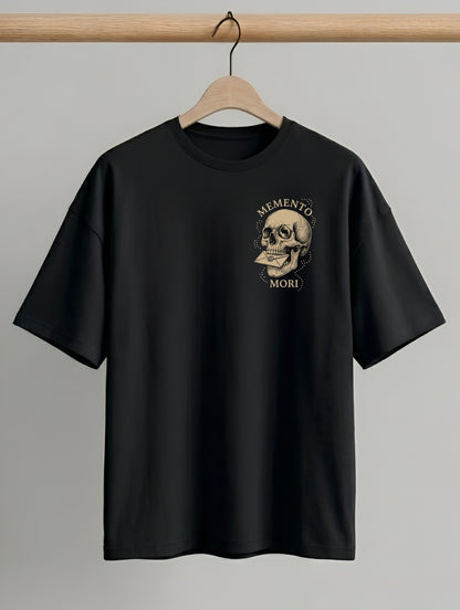 Evenway Vintage Skull Angel Wings Back Print Oversized T-Shirt