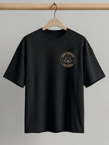 Evenway Camp Roberts California Back Print Oversized Cotton Tee