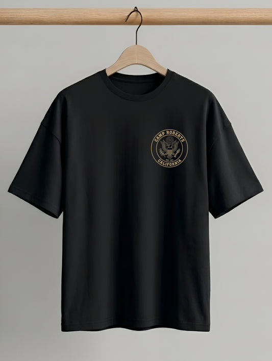 Evenway Camp Roberts California Back Print Oversized Cotton Tee