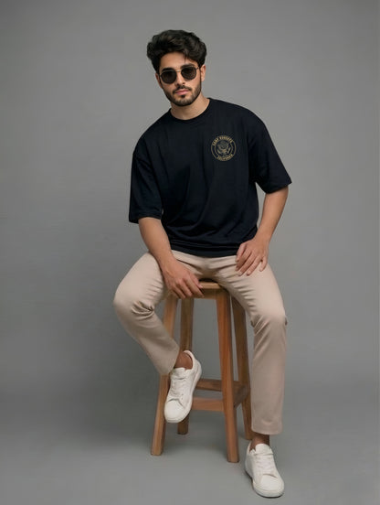Evenway Camp Roberts California Back Print Oversized Cotton Tee