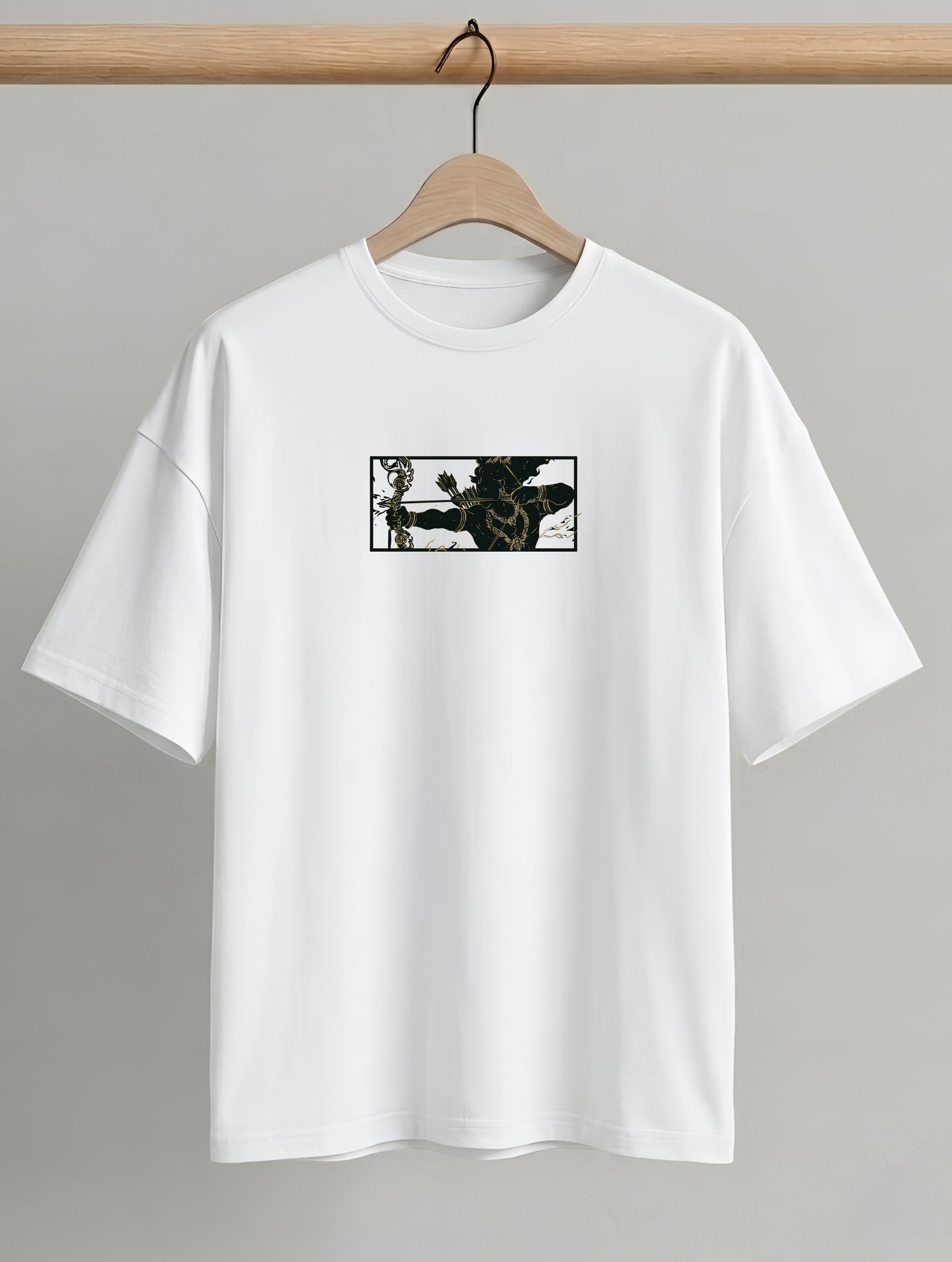 Evenway Lord Rama Archer Graphic Premium Cotton Oversized Shirt