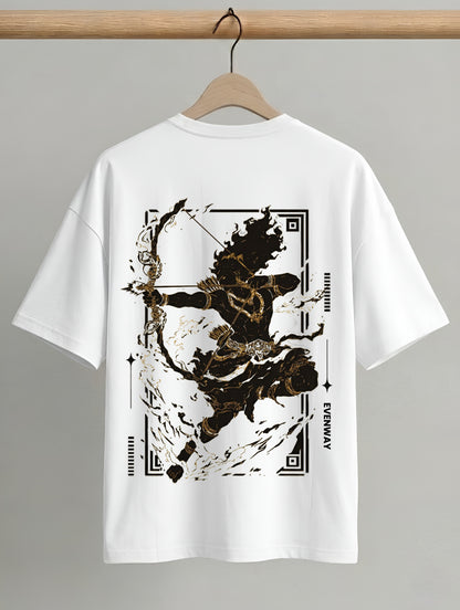 Evenway Lord Rama Archer Graphic Premium Cotton Oversized Shirt
