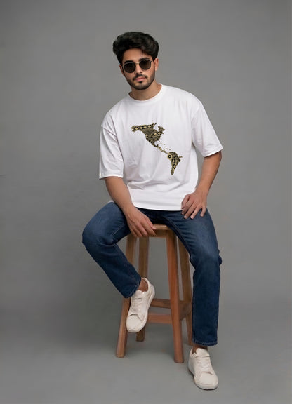 Evenway Latin America Map Graphic Premium Cotton Oversized Tee