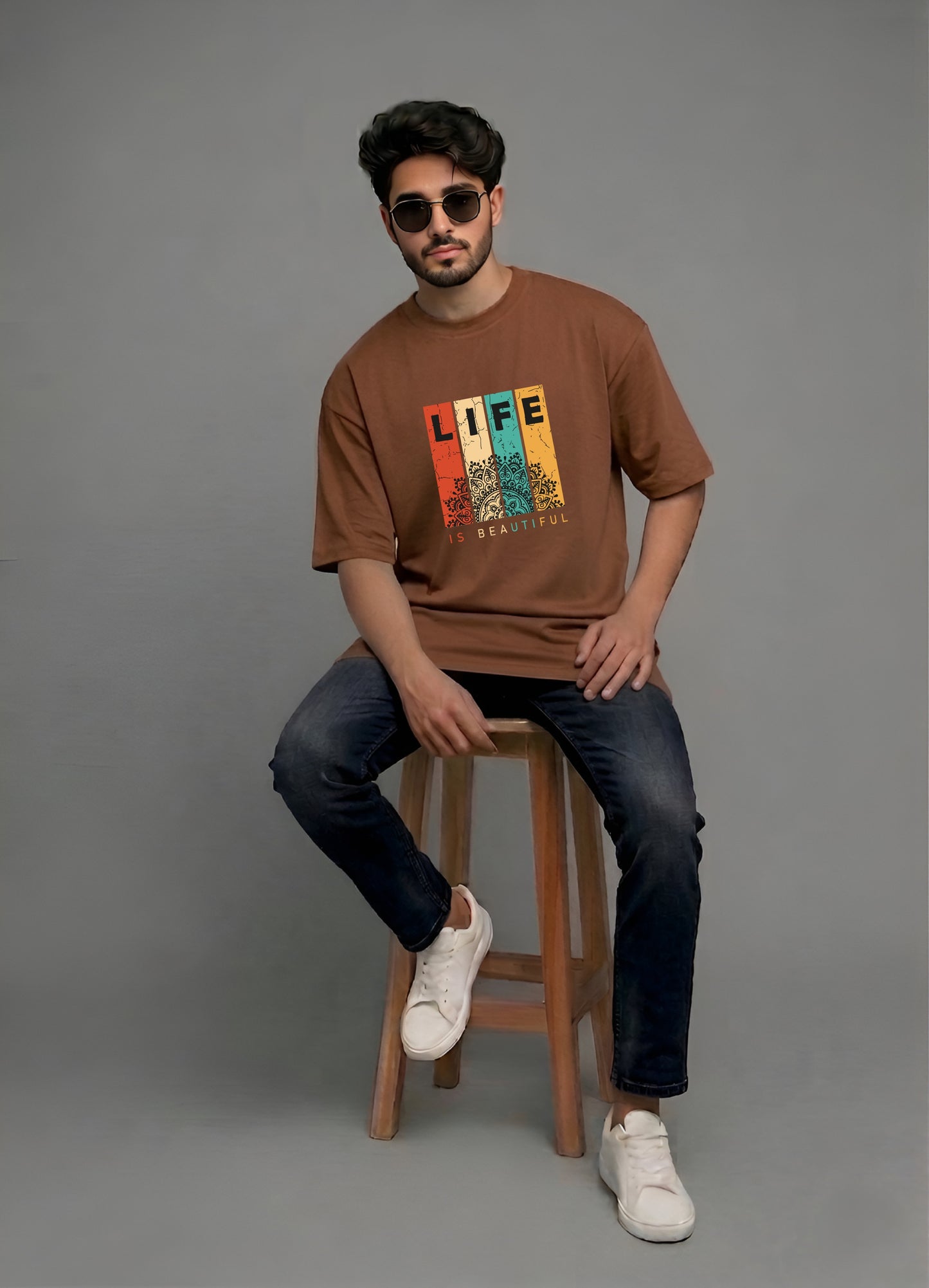 Evenway Legendary Samurai Graphic Oversized Streetwear Black Tee