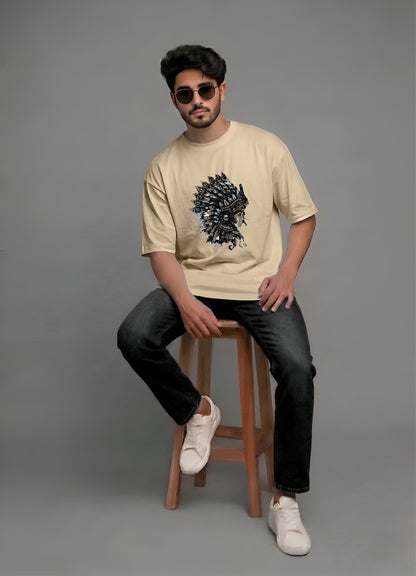 Evenway Tribal Feather Headdress Graphic Native Inspired Tee
