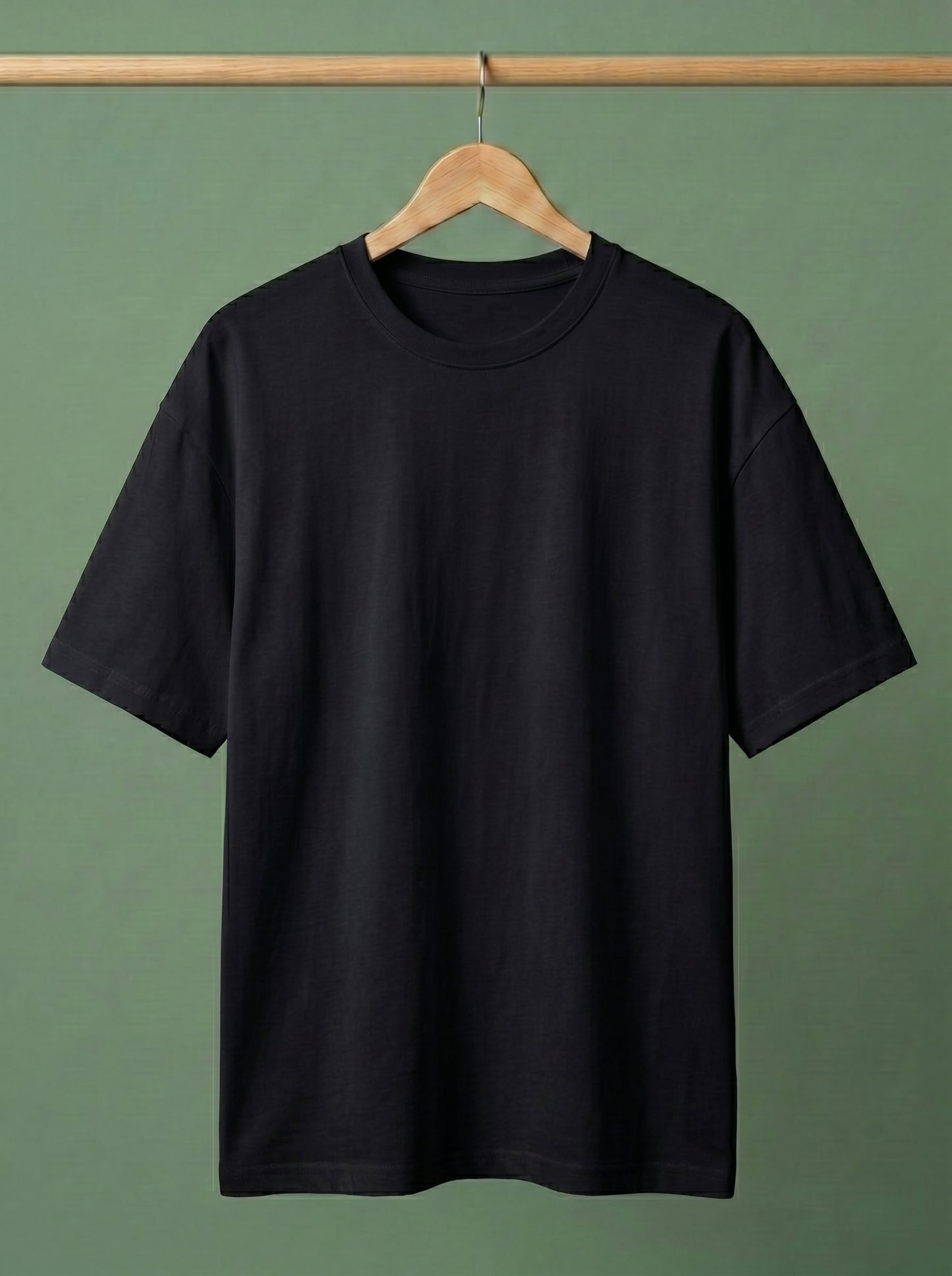UrbanStyle Men's 240 GSM Oversized Plain T-Shirt | Relaxed Fit Heavyweight Crew Neck Cotton Tee