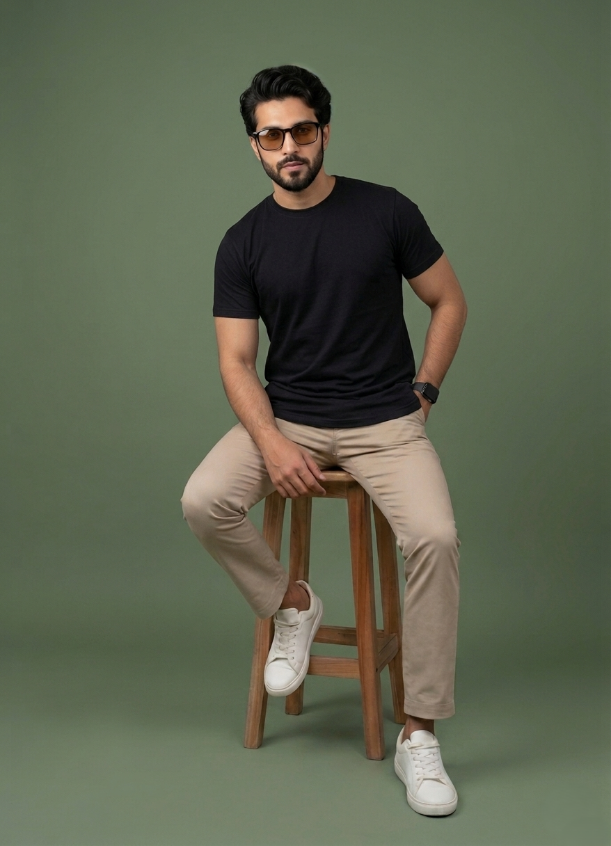 Evenway Men's Regular Fit Plain T-Shirt | 100% Cotton Crew Neck Tee