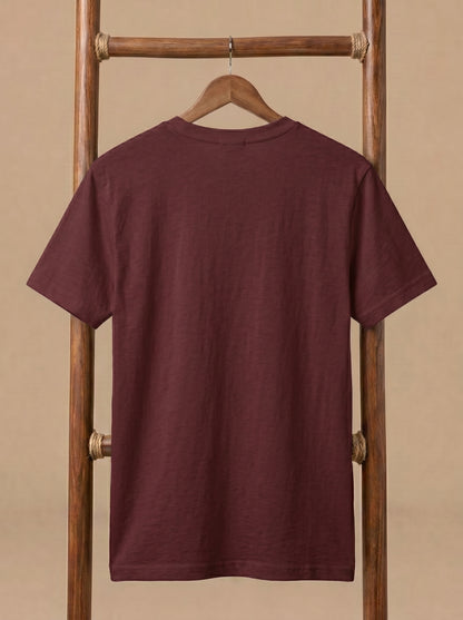 Classic Maroon Plain T-Shirt | Modern Casual Fit