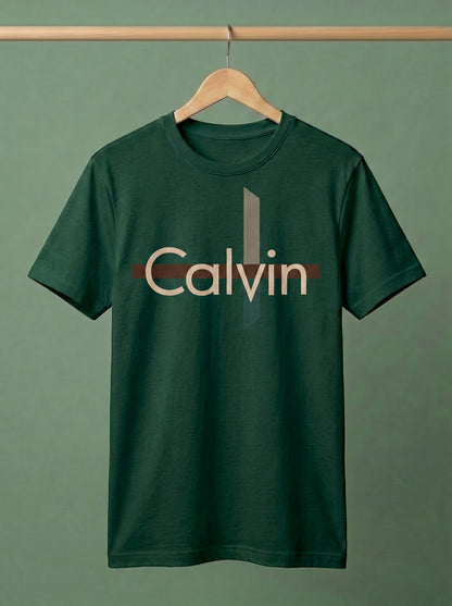 Premium Men's "Calvin" Graphic Logo T-Shirt | Modern Style