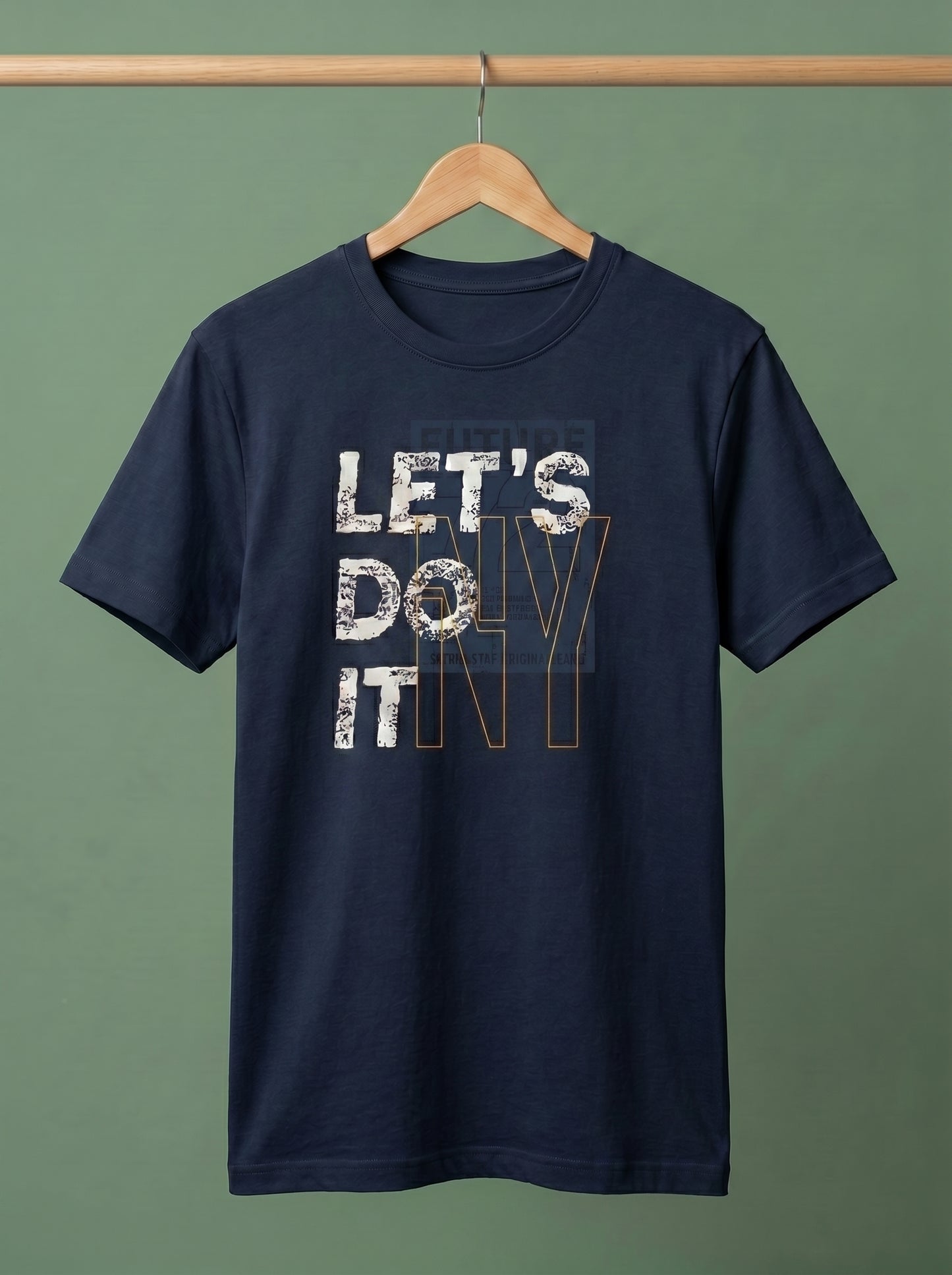"Men's 'Let's Do It' Graphic Printed Cotton T-Shirt"