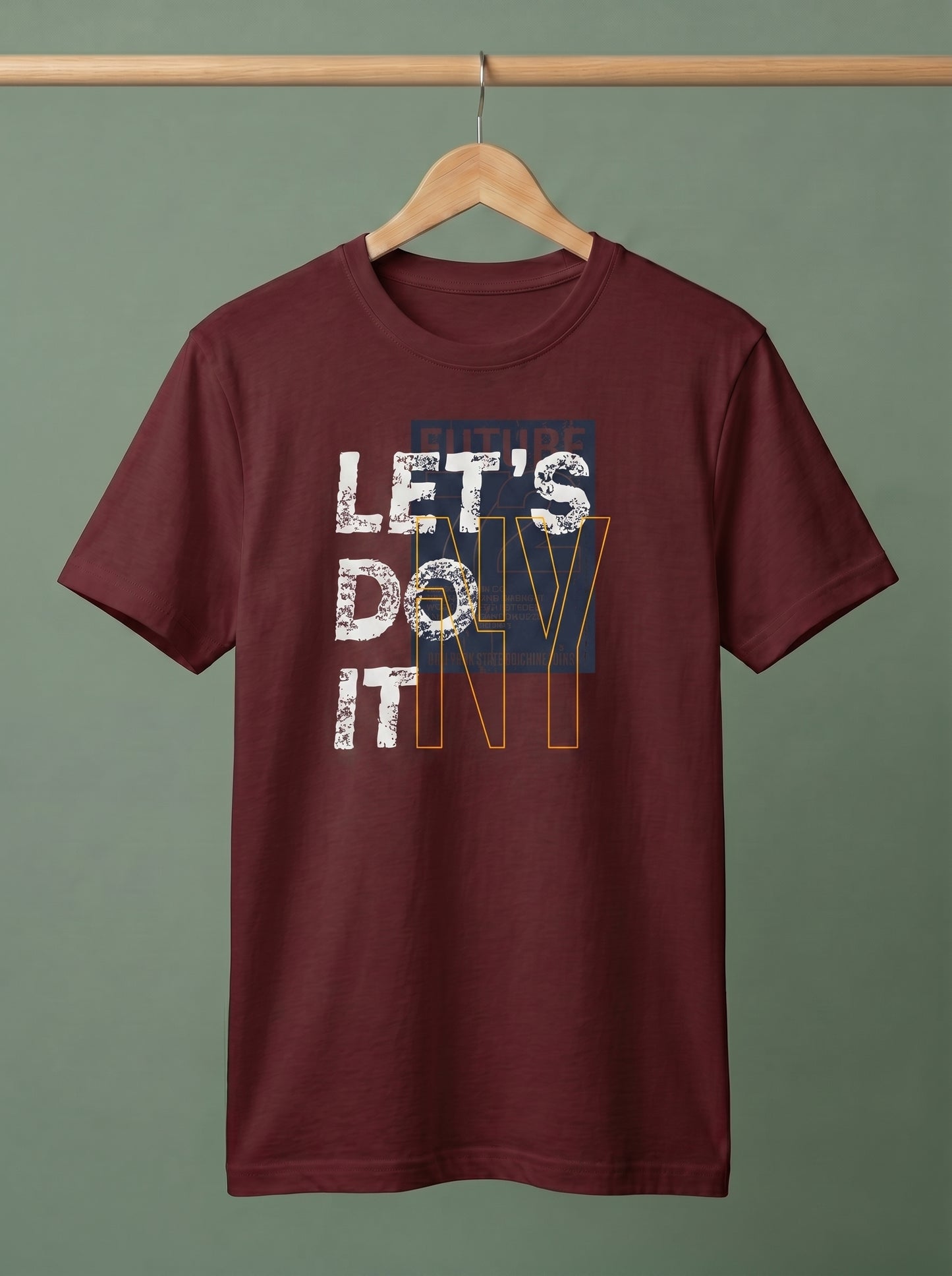 "Men's 'Let's Do It' Graphic Printed Cotton T-Shirt"