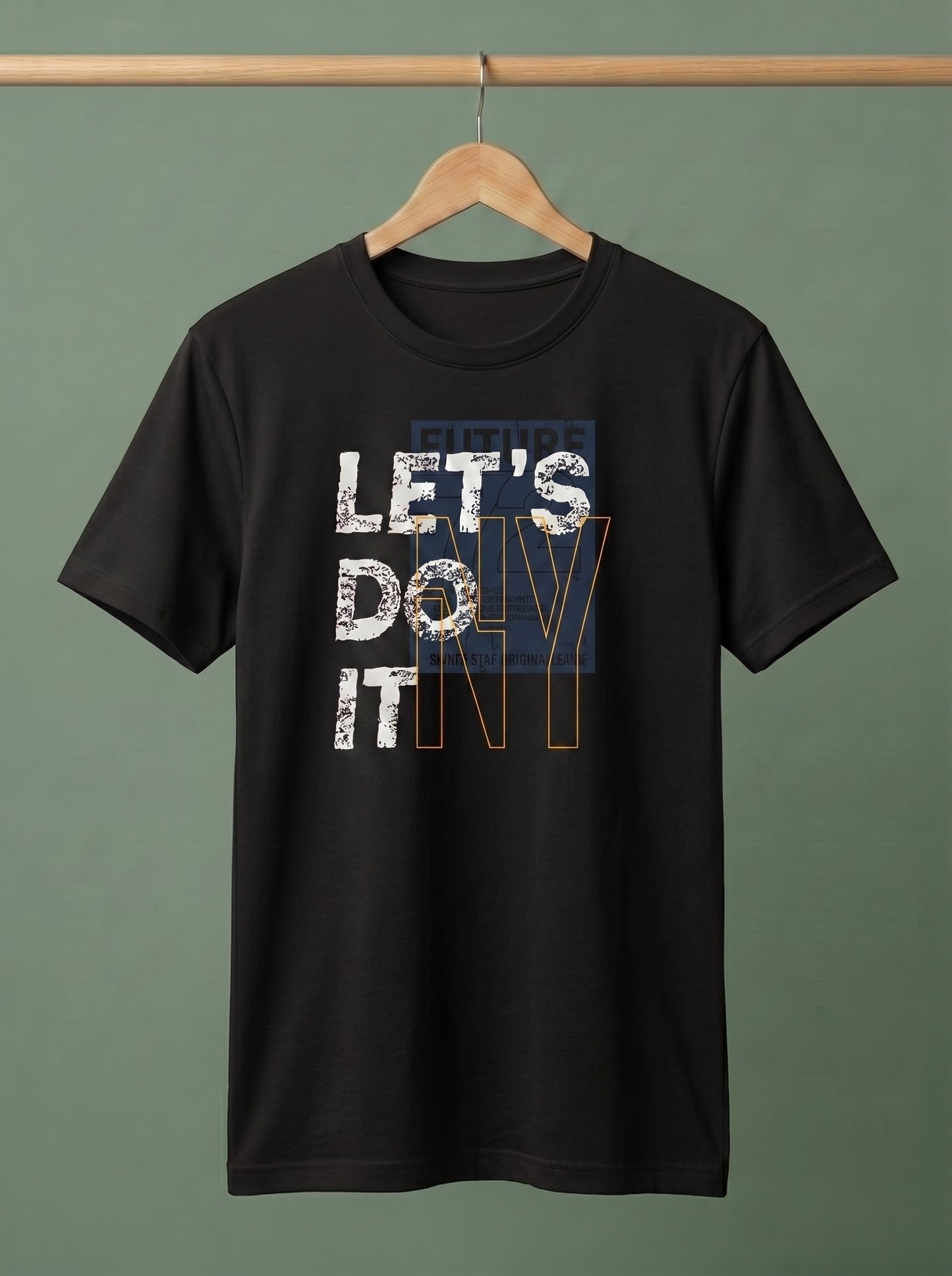 "Men's 'Let's Do It' Graphic Printed Cotton T-Shirt"
