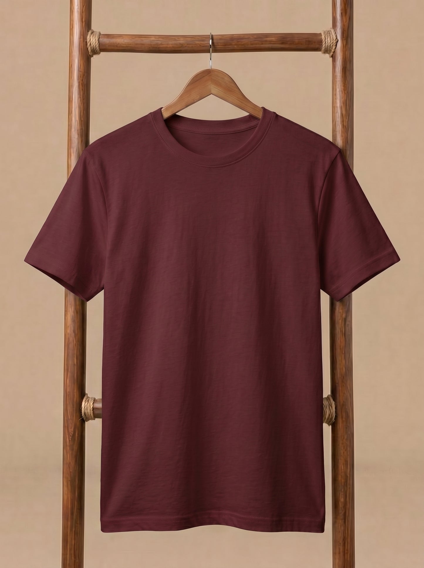 Classic Maroon Plain T-Shirt | Modern Casual Fit