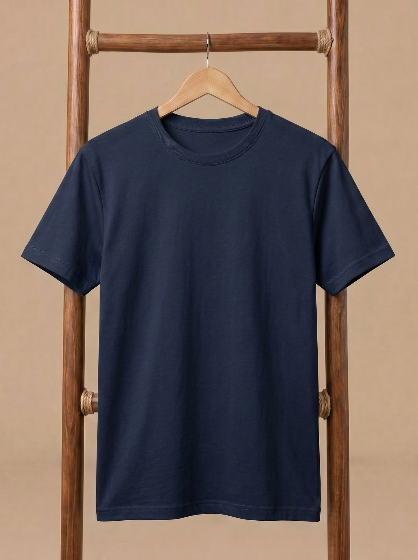 Essential Men's Navy Crewneck Tee - Soft Cotton