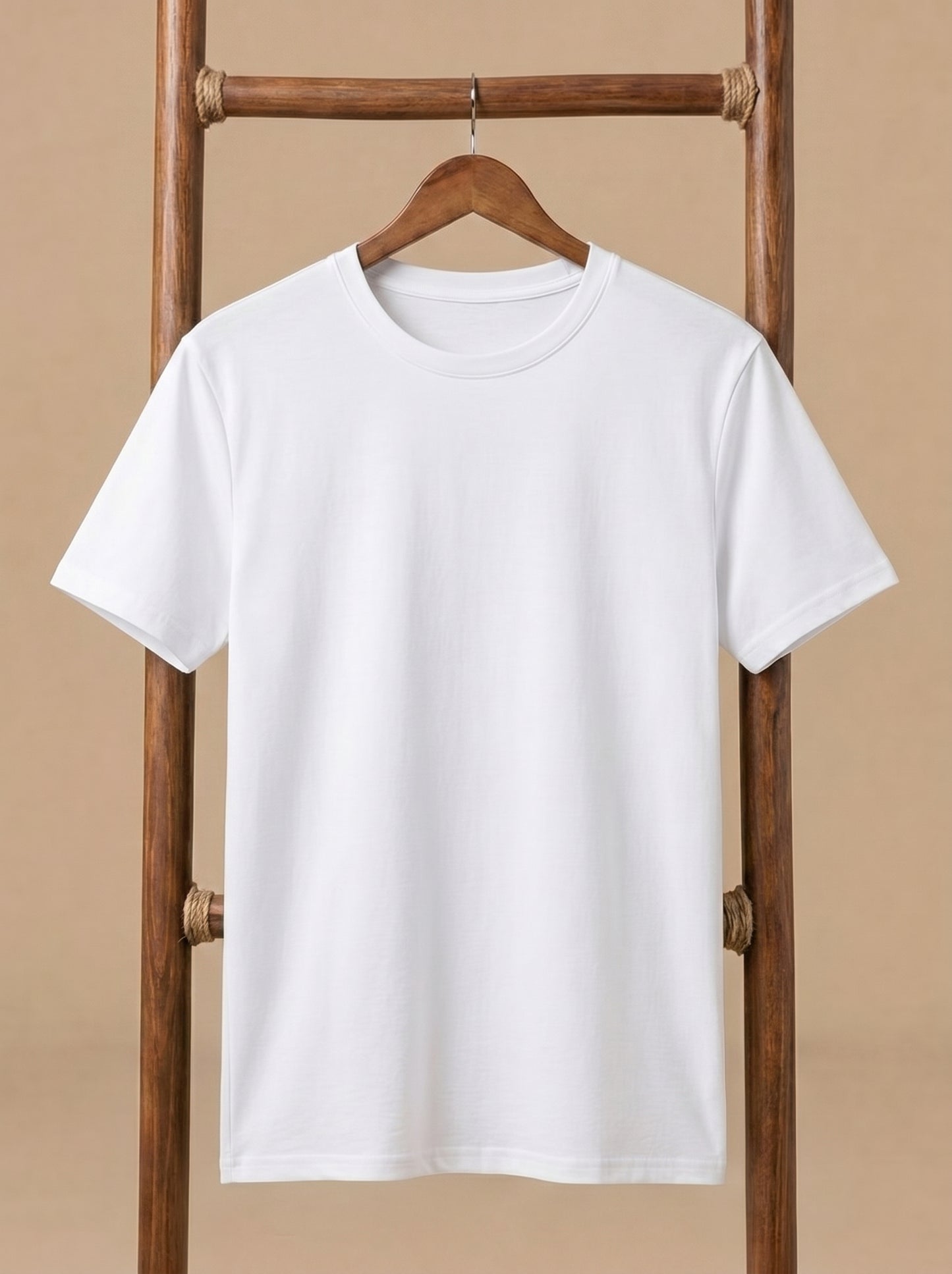 Essential Men's White Crewneck Tee - Premium Cotton