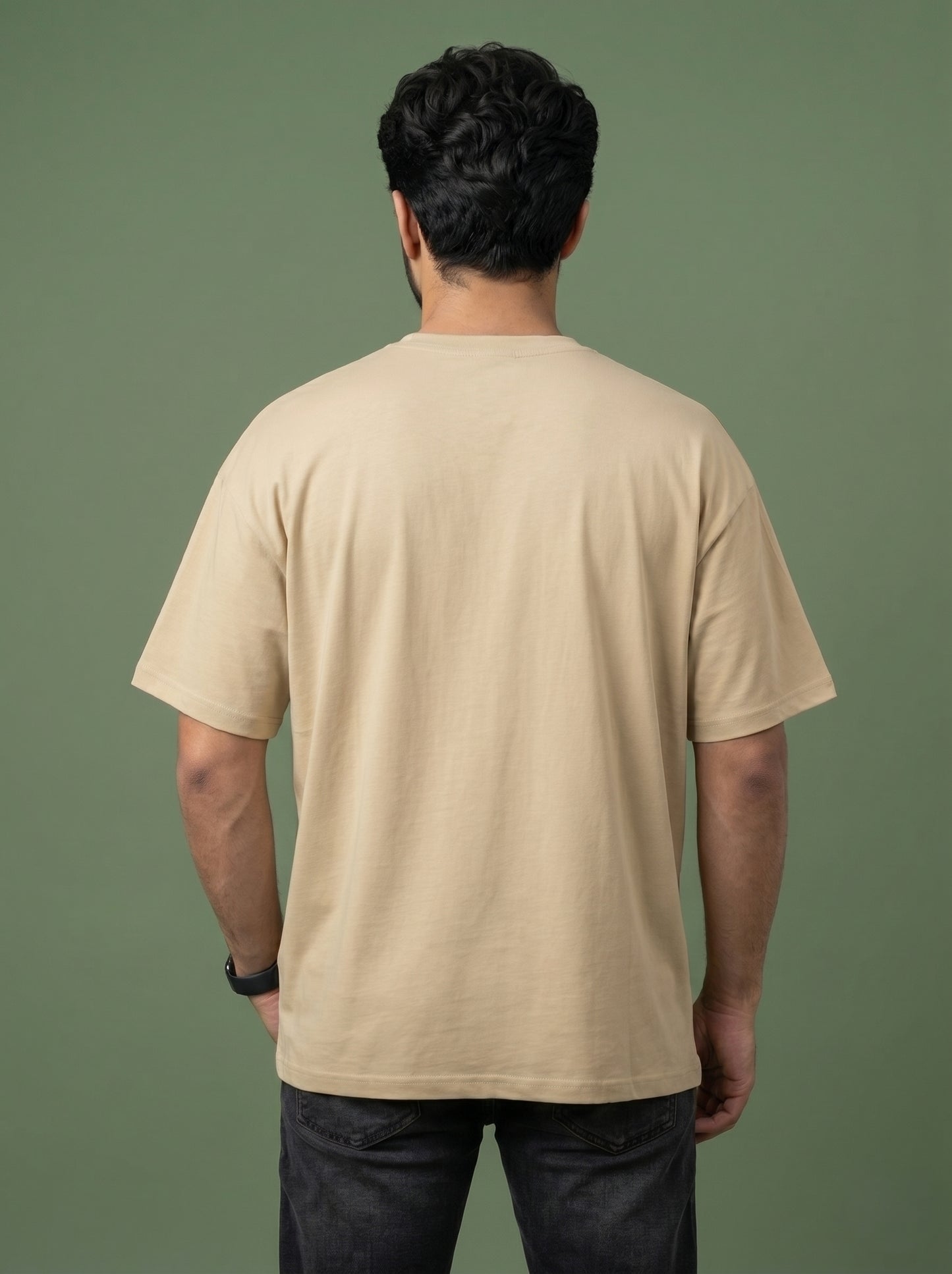 UrbanStyle Men's 240 GSM Oversized Plain T-Shirt | Relaxed Fit Heavyweight Crew Neck Cotton Tee