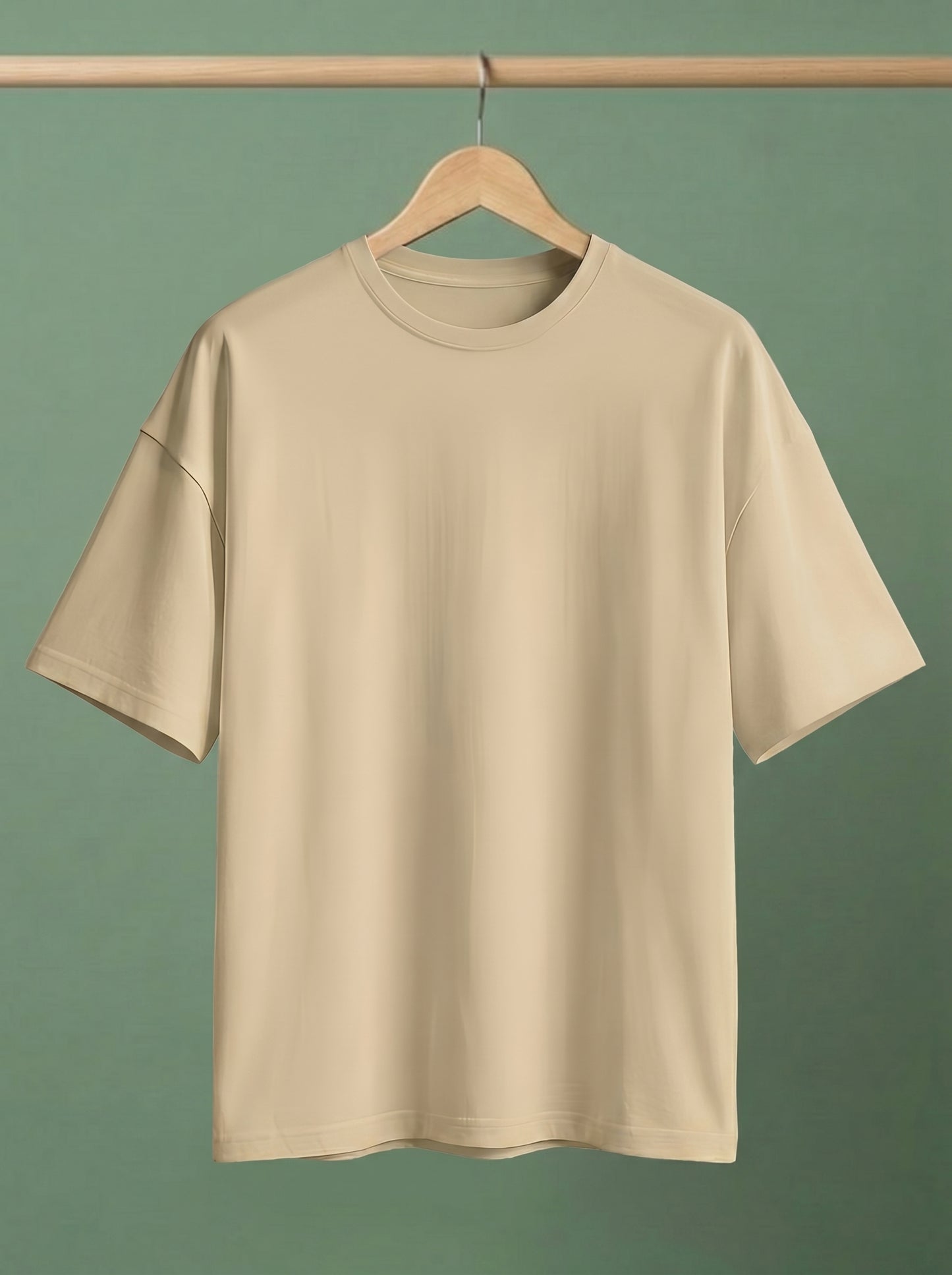 UrbanStyle Men's 240 GSM Oversized Plain T-Shirt | Relaxed Fit Heavyweight Crew Neck Cotton Tee