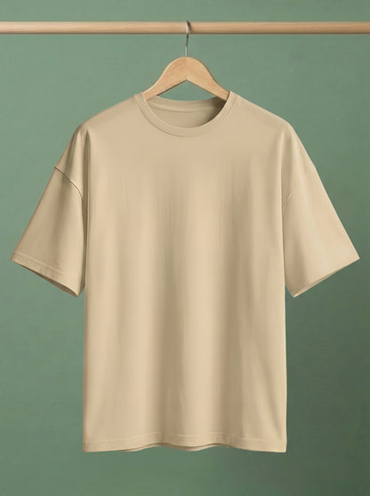 UrbanStyle Men's 240 GSM Oversized Plain T-Shirt | Relaxed Fit Heavyweight Crew Neck Cotton Tee