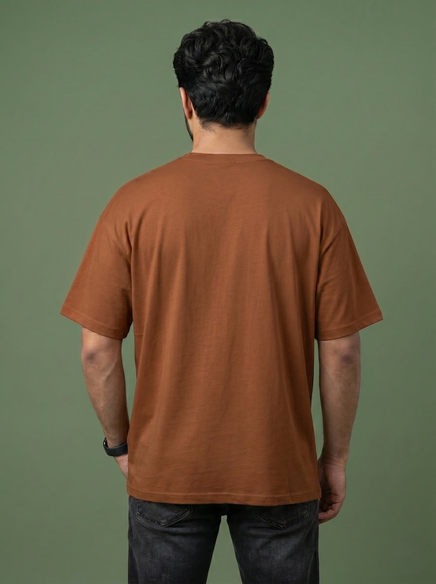 UrbanStyle Men's 240 GSM Oversized Plain T-Shirt | Relaxed Fit Heavyweight Crew Neck Cotton Tee