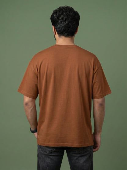 UrbanStyle Men's 240 GSM Oversized Plain T-Shirt | Relaxed Fit Heavyweight Crew Neck Cotton Tee