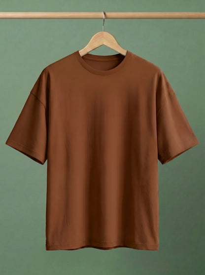 UrbanStyle Men's 240 GSM Oversized Plain T-Shirt | Relaxed Fit Heavyweight Crew Neck Cotton Tee