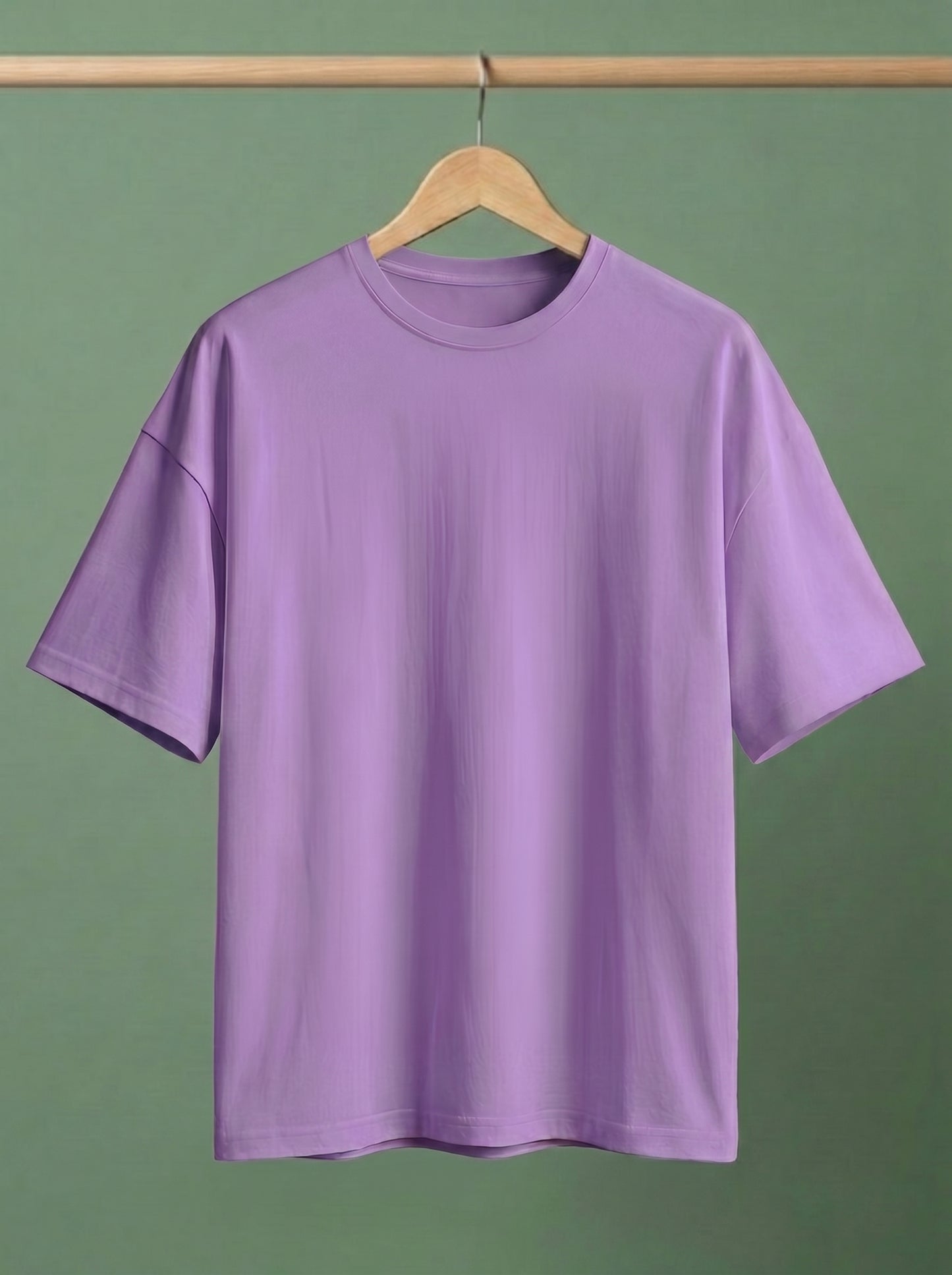 UrbanStyle Men's 240 GSM Oversized Plain T-Shirt | Relaxed Fit Heavyweight Crew Neck Cotton Tee