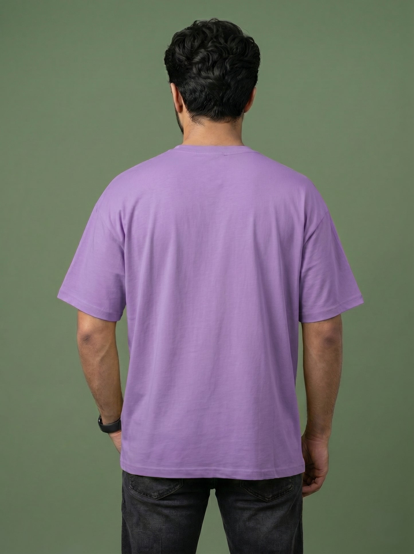 UrbanStyle Men's 240 GSM Oversized Plain T-Shirt | Relaxed Fit Heavyweight Crew Neck Cotton Tee