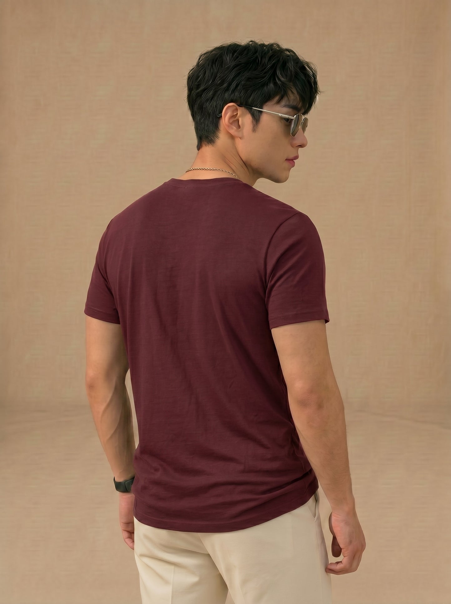 Classic Maroon Plain T-Shirt | Modern Casual Fit
