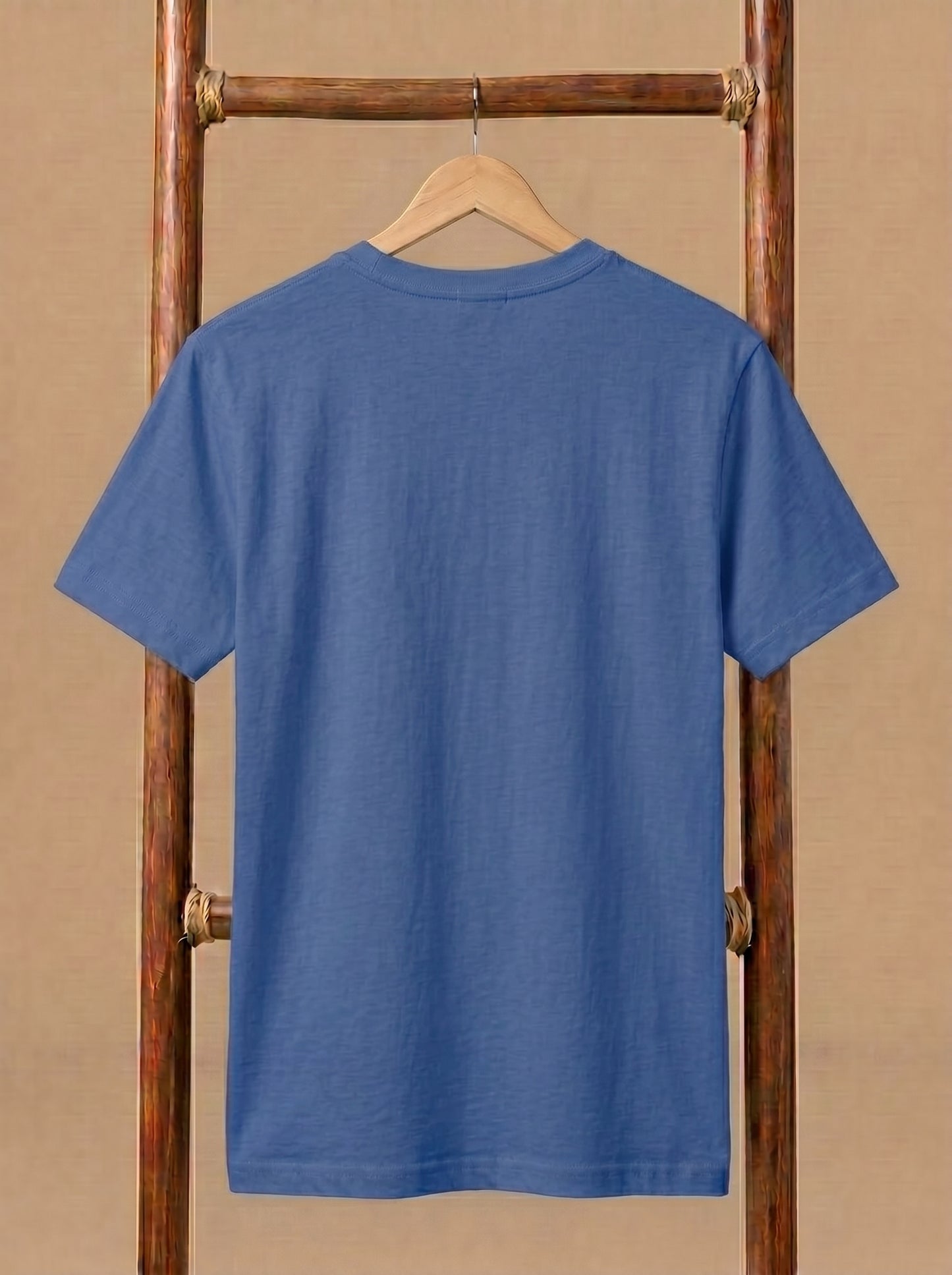 Essential Men's Blue Crewneck Tee - Soft Cotton