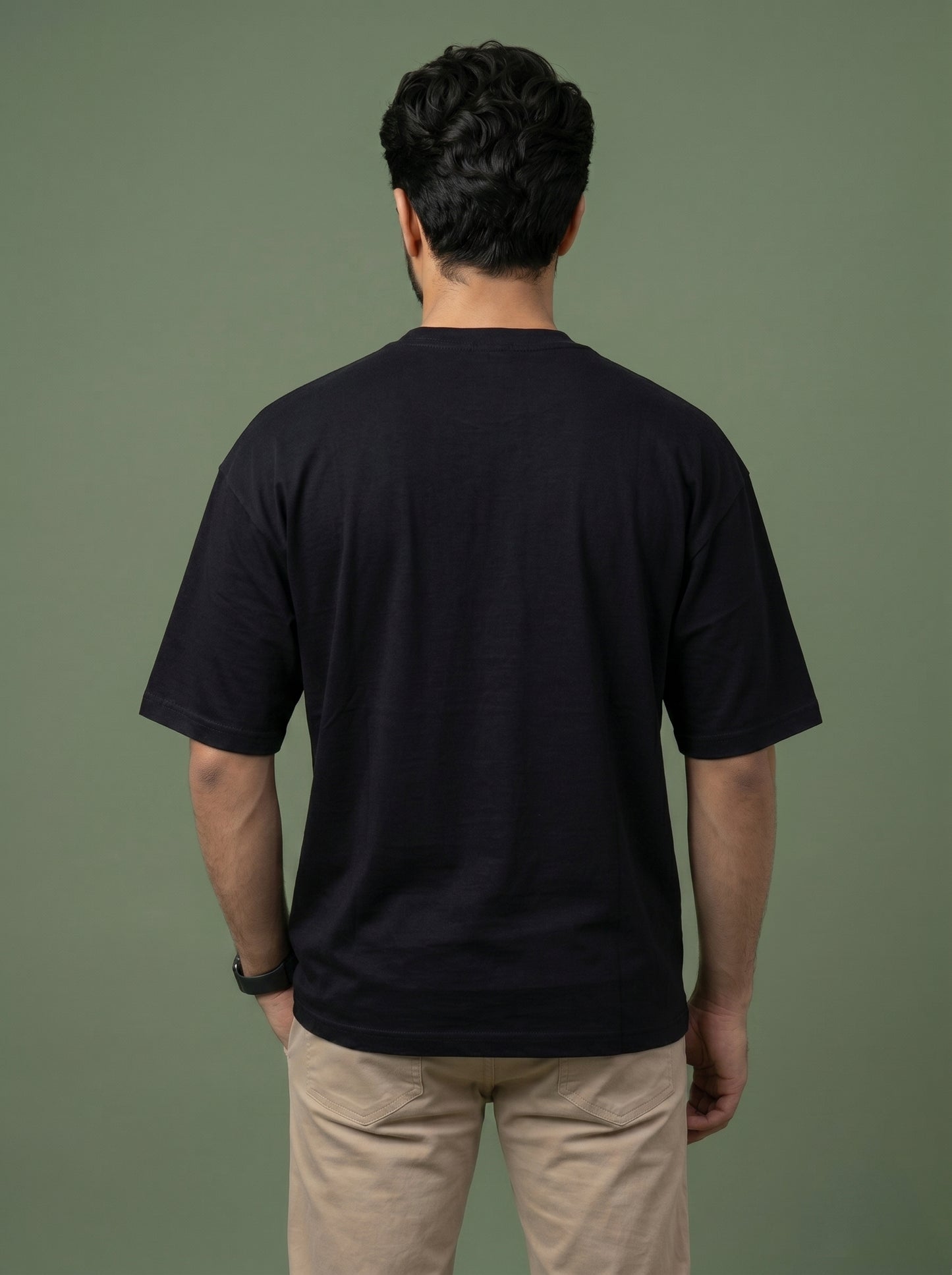 UrbanStyle Men's 240 GSM Oversized Plain T-Shirt | Relaxed Fit Heavyweight Crew Neck Cotton Tee