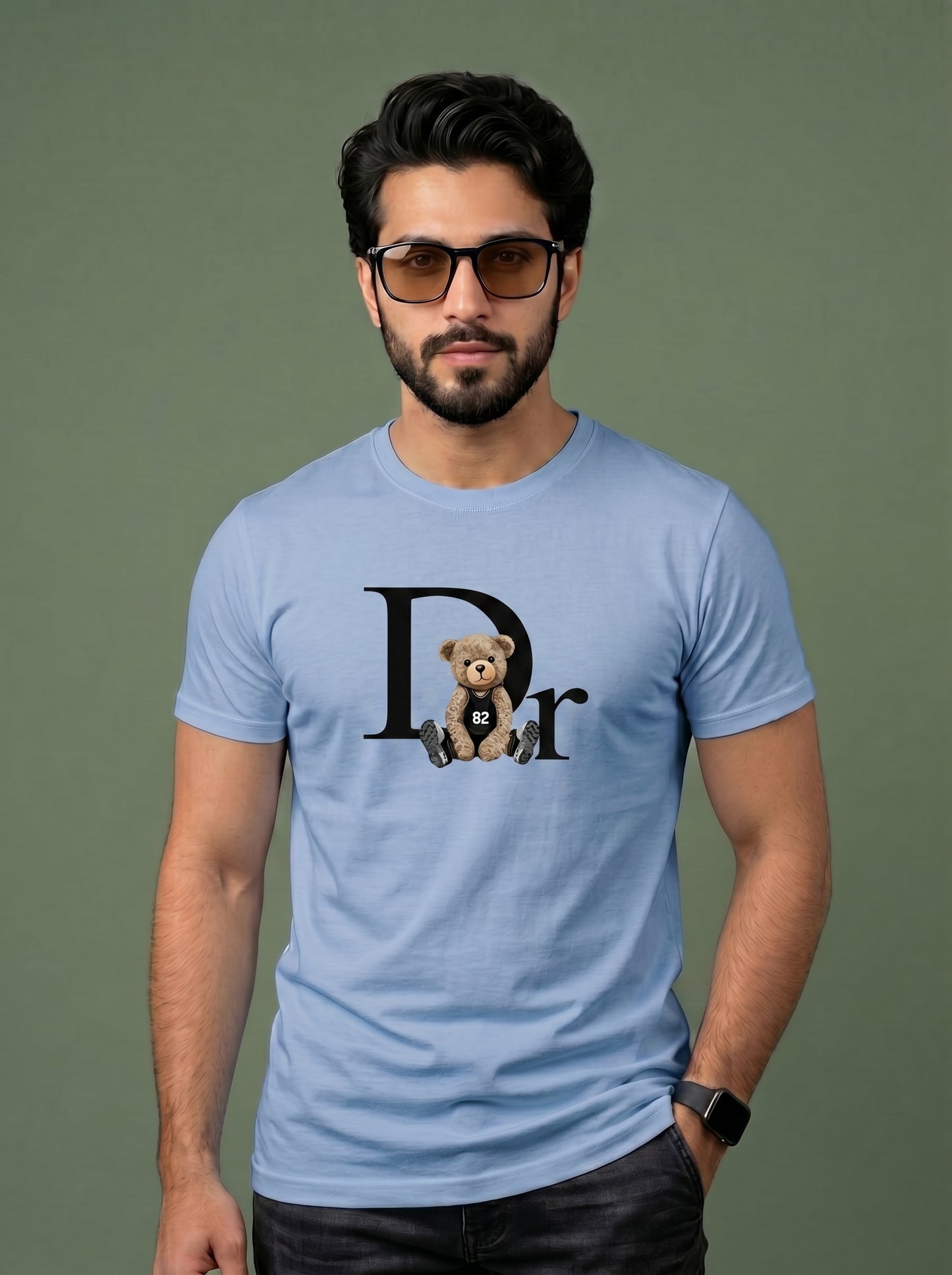 Teddy Graphic Print T-Shirt | Premium Cotton Casual Tee