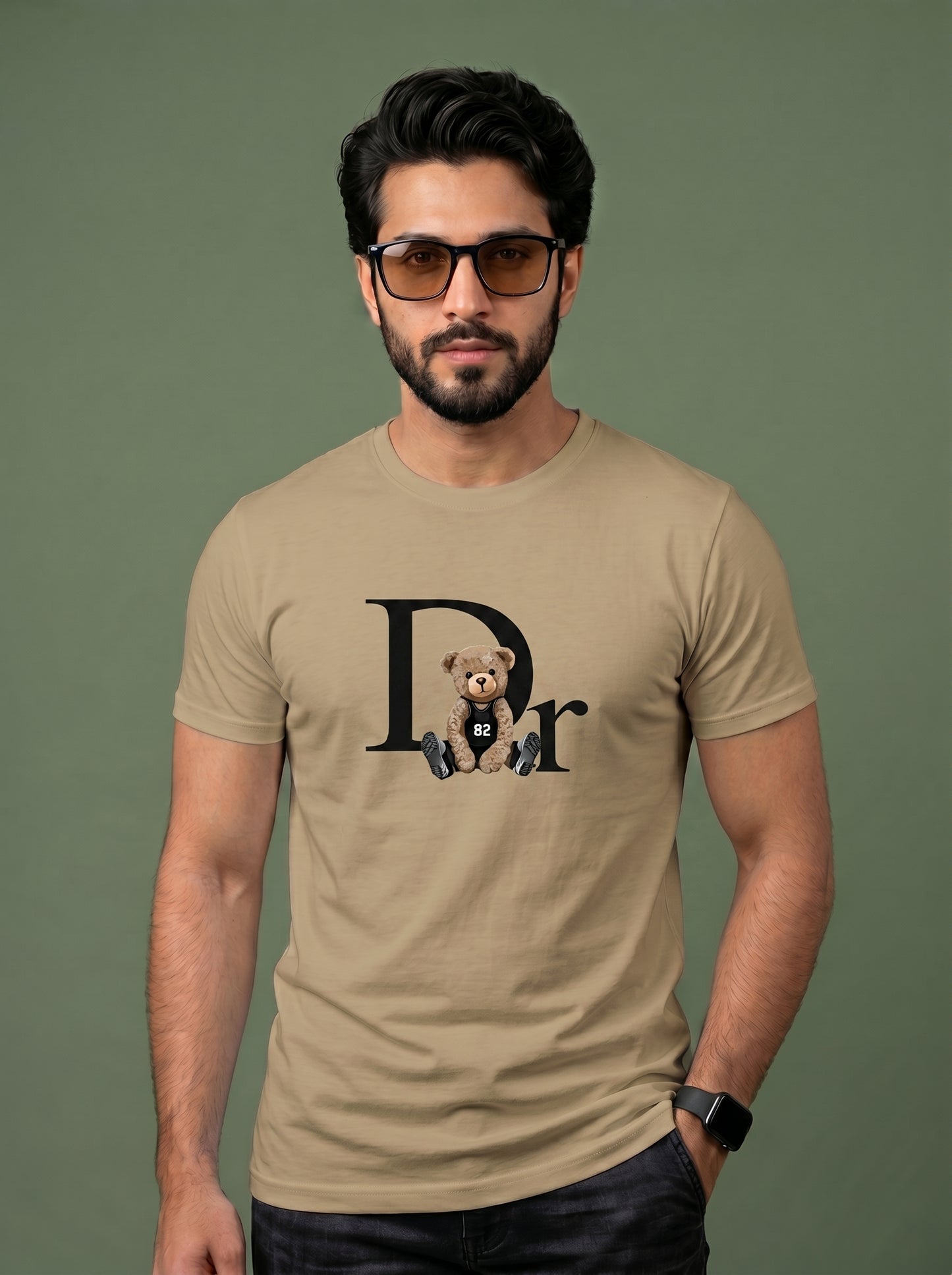 Teddy Graphic Print T-Shirt | Premium Cotton Casual Tee