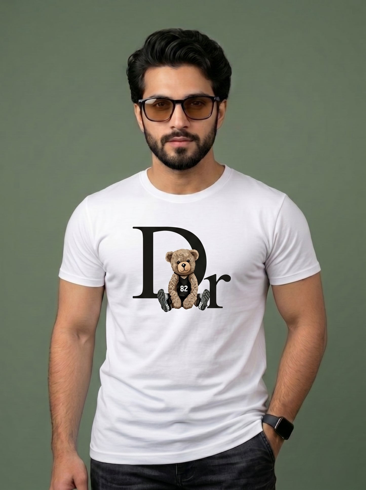 Teddy Graphic Print T-Shirt | Premium Cotton Casual Tee