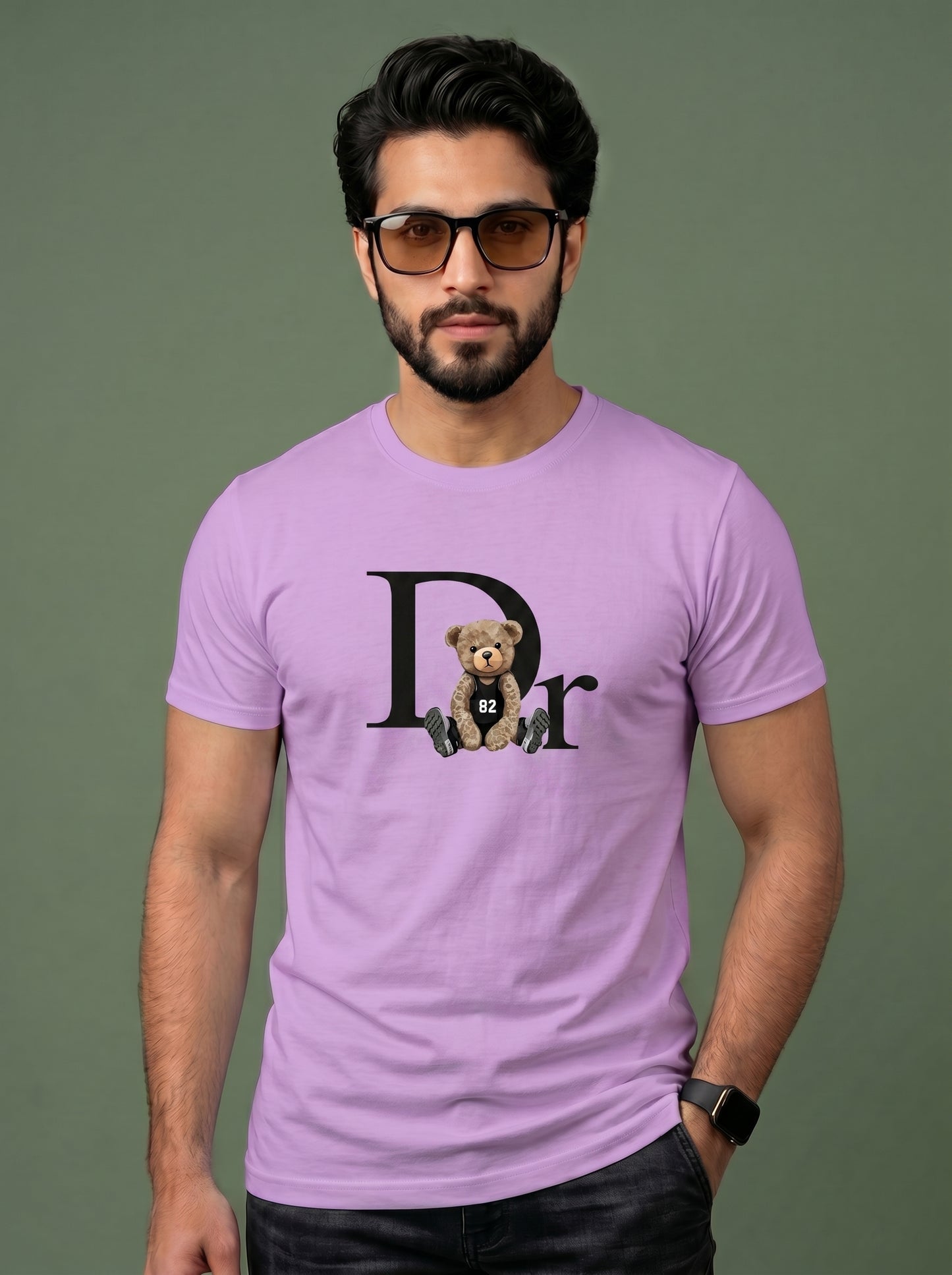 Teddy Graphic Print T-Shirt | Premium Cotton Casual Tee