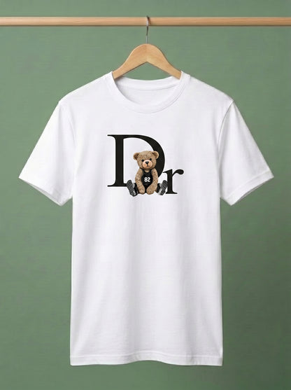 Teddy Graphic Print T-Shirt | Premium Cotton Casual Tee