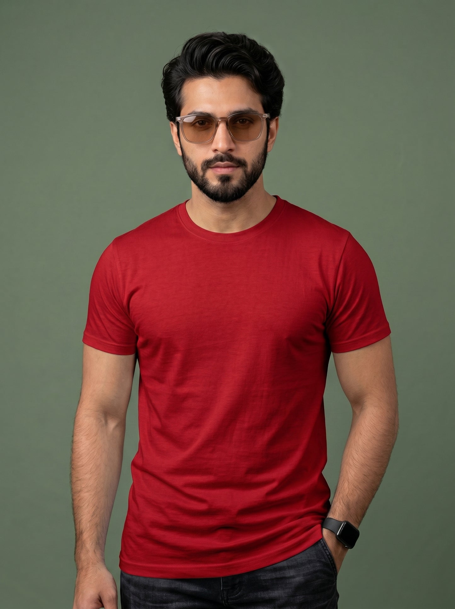 Evenway Men's Regular Fit Plain T-Shirt | 100% Cotton Crew Neck Tee