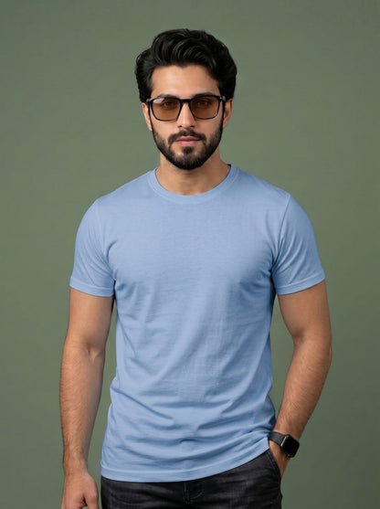 Evenway Men's Regular Fit Plain T-Shirt | 100% Cotton Crew Neck Tee