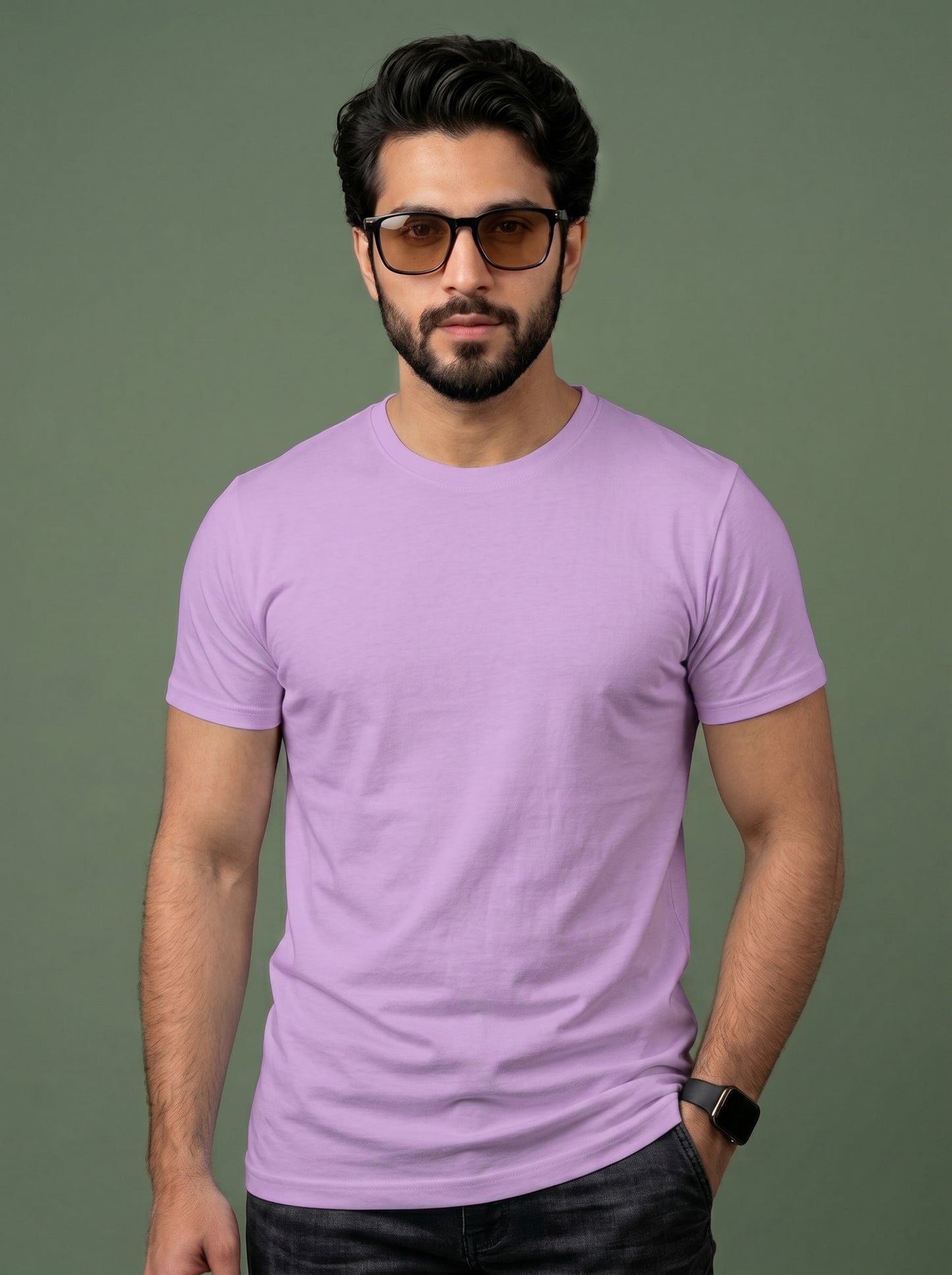 Evenway Men's Regular Fit Plain T-Shirt | 100% Cotton Crew Neck Tee