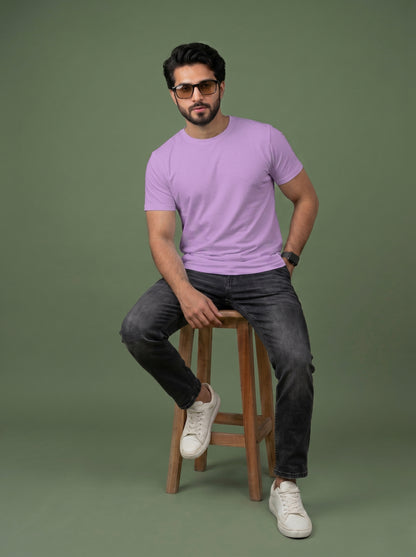 Evenway Men's Regular Fit Plain T-Shirt | 100% Cotton Crew Neck Tee