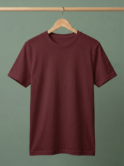 Evenway Men's Regular Fit Plain T-Shirt | 100% Cotton Crew Neck Tee
