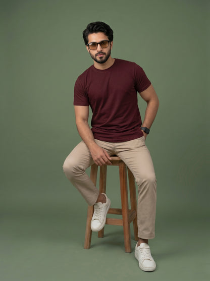Evenway Men's Regular Fit Plain T-Shirt | 100% Cotton Crew Neck Tee