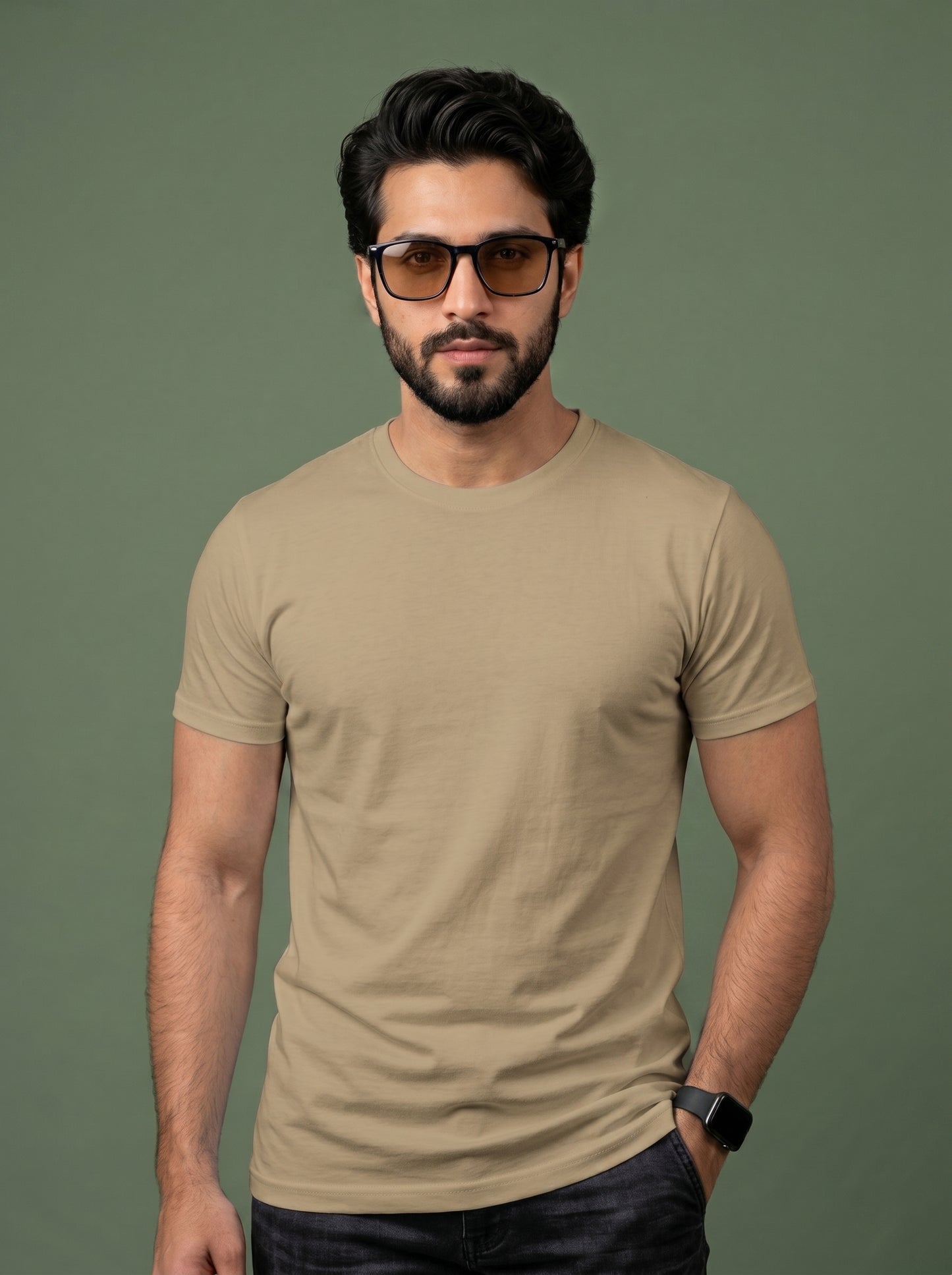 Evenway Men's Regular Fit Plain T-Shirt | 100% Cotton Crew Neck Tee