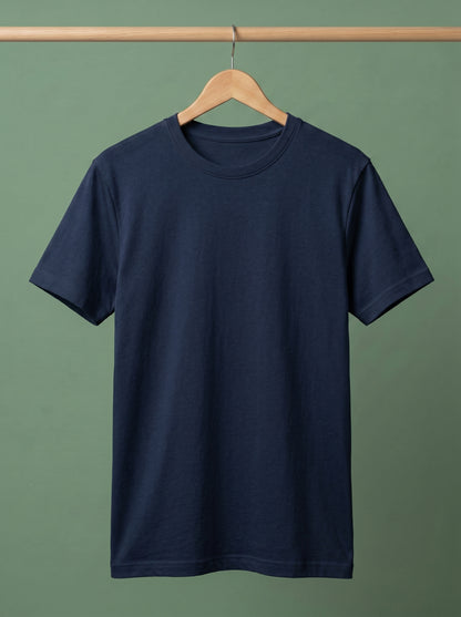 Evenway Men's Regular Fit Plain T-Shirt | 100% Cotton Crew Neck Tee