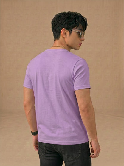 Essential Men's Lavender Crewneck Tee - Soft Cotton
