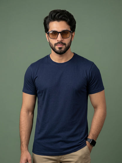 Evenway Men's Regular Fit Plain T-Shirt | 100% Cotton Crew Neck Tee
