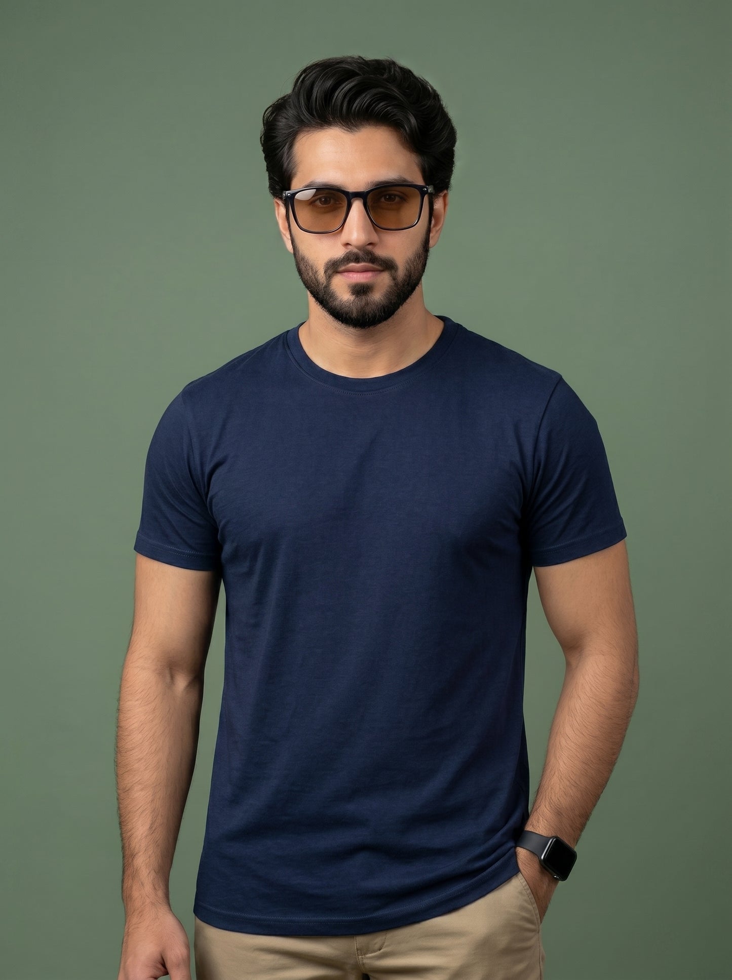 Evenway Men's Regular Fit Plain T-Shirt | 100% Cotton Crew Neck Tee